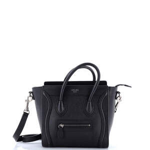 Celine Nano Luggage Bag Grainy Leather